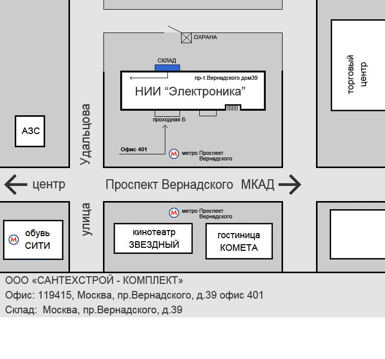 Проспект вернадского карта